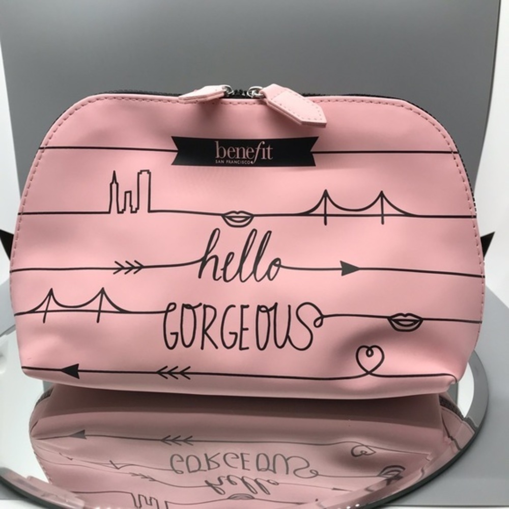 Pink Benefit "Hello Gorgeous" Cosmetic Bag NWT